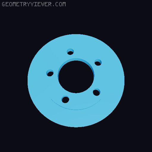 Hub for Disc Brake Coaster Set 3D model thumbnail