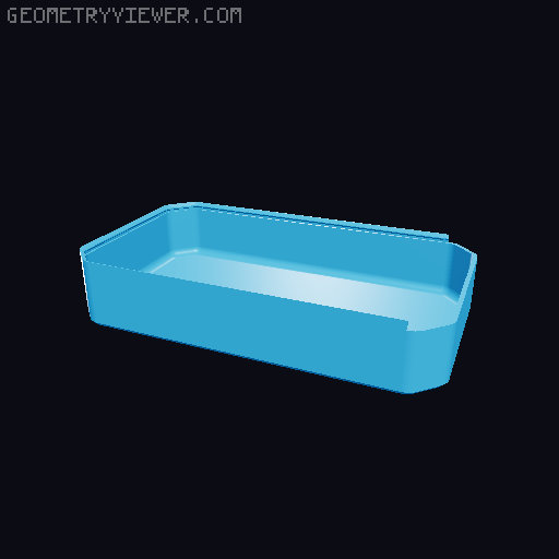 Parametric box with sliding cover, stackable 3D model thumbnail