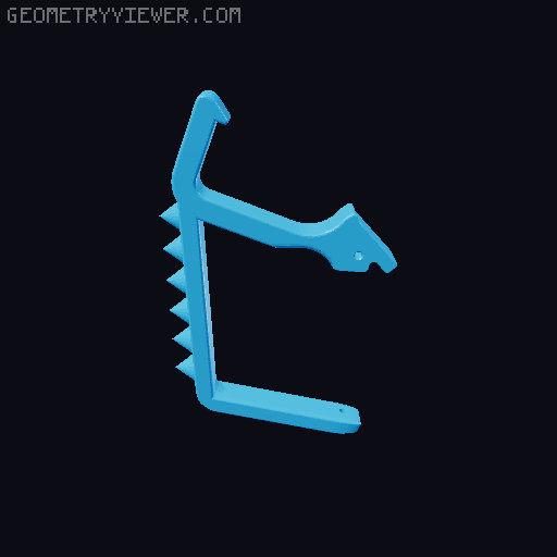 Knuckle Guard/Duster/Carry Handle for Sillybutts Battle Axe 3D model thumbnail