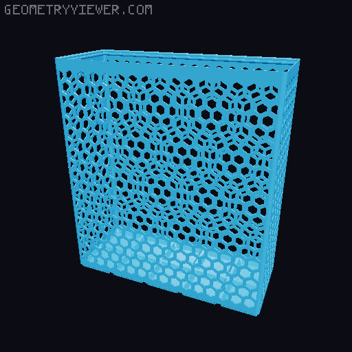 Gridfinity Hex Bins Light all sizes 3D model thumbnail