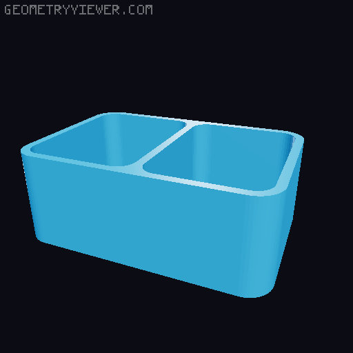 Bin for Ikea skadis - 564 models - hooks need support 3D model thumbnail