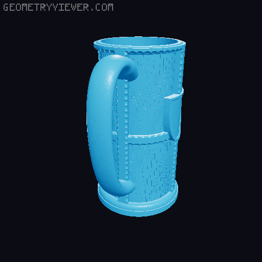 0.33 liter Jug beer can holder, without lid 3D model thumbnail