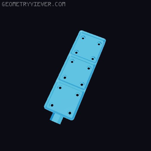 Gridfinity honeycomb wall baseplates 3D model thumbnail