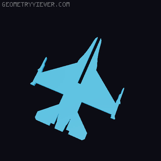 F16 Fighting Falcon Kit Card 3D model thumbnail