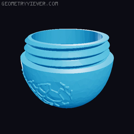 Dragon egg Bead 3D model thumbnail