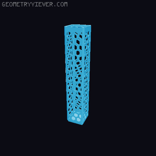 Gridfinity Hex Bins Light all sizes 3D model thumbnail
