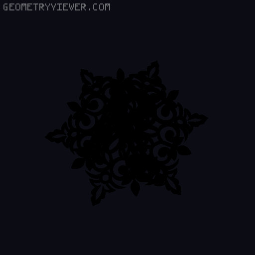 Initial A-Z snowflake décor 3D model thumbnail