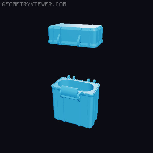 Airpods 1 case v2 3D model thumbnail