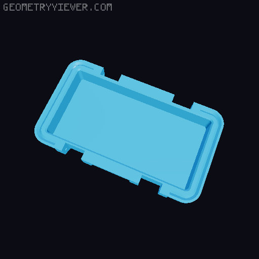 Parametric Box v2 (double clasp) 3D model thumbnail