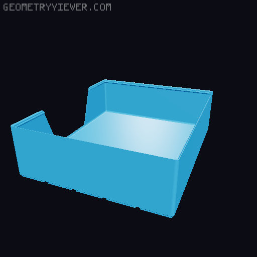 Gridfinity wall cutout collection 3D model thumbnail