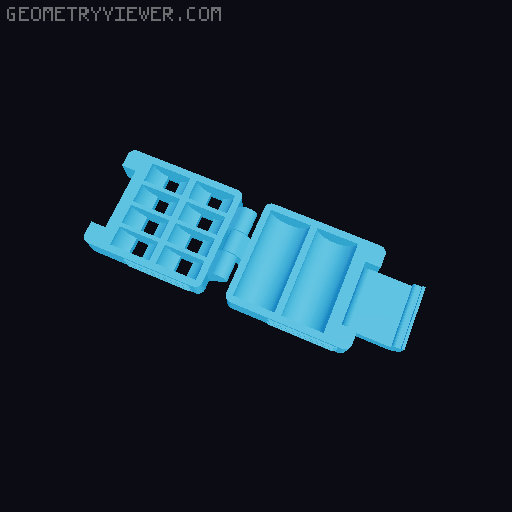 LR44 Battery storage Case - Quick and Easy print - print-in-place 3D model thumbnail