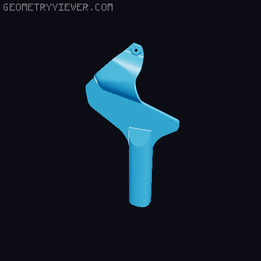 v2.0 Quest 3 table tennis adapter cyber shape 3D model thumbnail