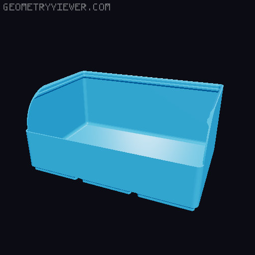 Gridfinity rouded bins collection all sizes 3D model thumbnail