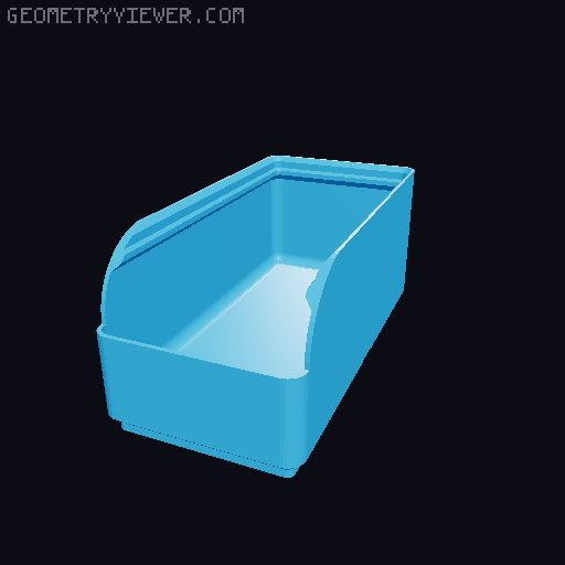 Gridfinity rouded bins collection all sizes 3D model thumbnail
