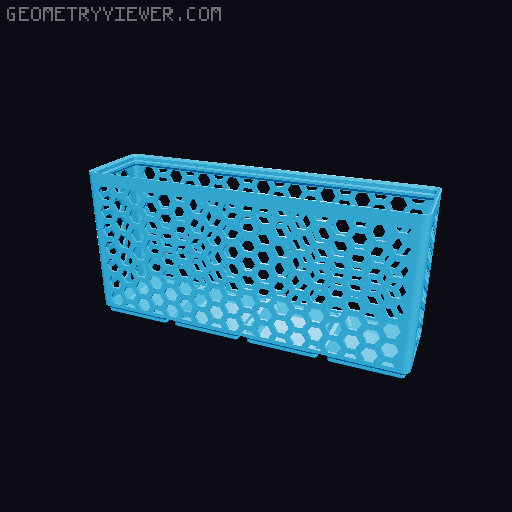 Gridfinity Hex Bins Light (rotated grid) all sizes 3D model thumbnail