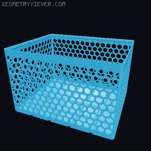 Gridfinity Hex Bins Light all sizes 3D model thumbnail