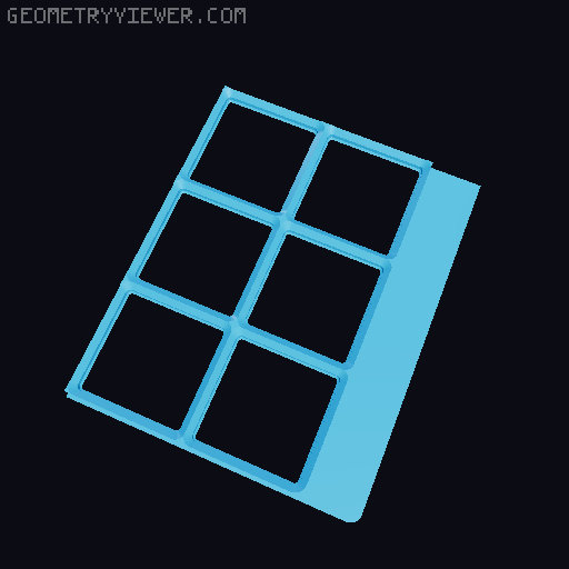 Gridfinity Grid for Ikea Alex 3D model thumbnail