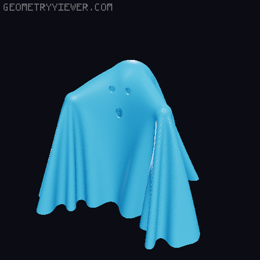 Halloween Ghost 3D model thumbnail