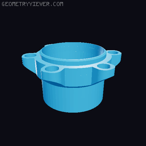 2-1/2" - 63mm / 64mm Magnetic Dust Collection Connectors / Fittings 3D model thumbnail