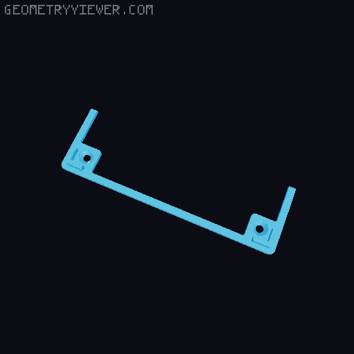 Shelf Crate Retaining Bracket 3D model thumbnail