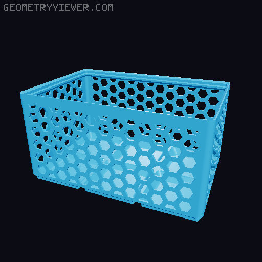 Gridfinity Hex Bins Light (rotated grid) all sizes 3D model thumbnail