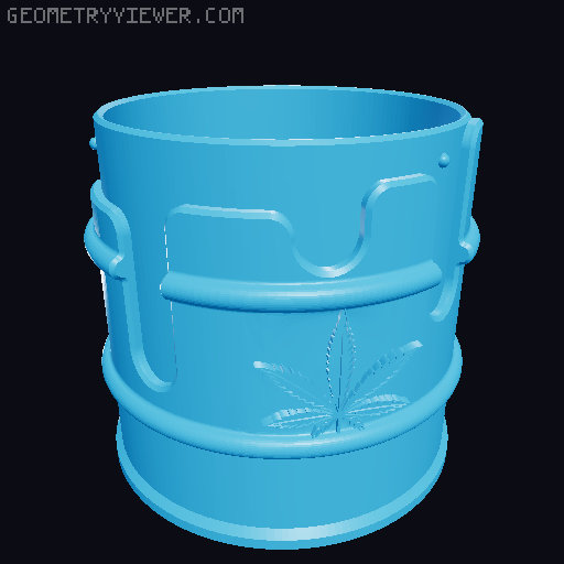 Drippy Weed Drum - Decor Set 3D model thumbnail