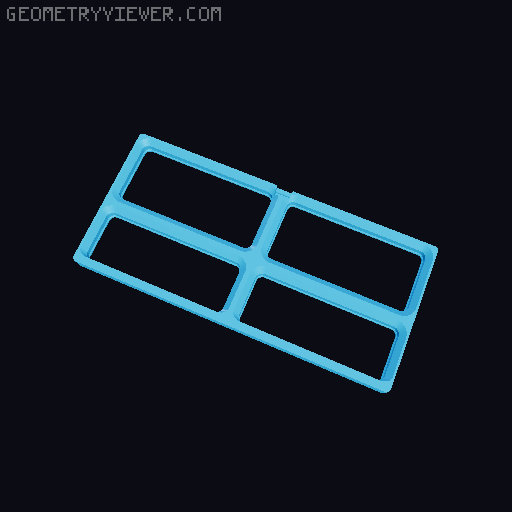 Gridfinity Clip Base - Half Grid Spacers 3D model thumbnail