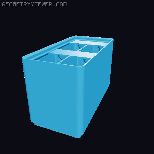 Gridfinity Ultra Light Bins - Divider Label Edition 3D model thumbnail