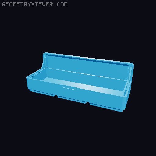Gridfinity Linkage Lid Box (Print in Place) 3D model thumbnail