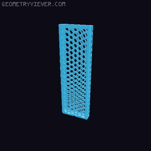 Gridfinity Hex Bins Light (rotated grid) all sizes 3D model thumbnail