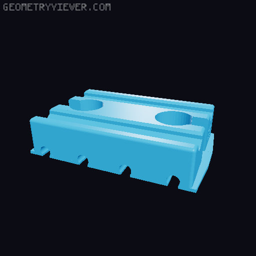 Wooden railway bridge system for Fischertechnik 3D model thumbnail