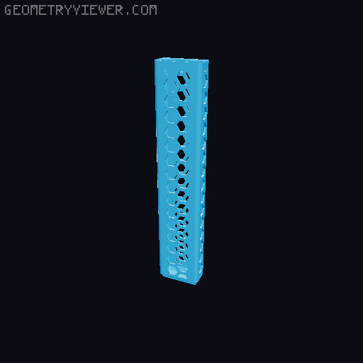 Gridfinity Hex Bins Light (rotated grid) all sizes 3D model thumbnail