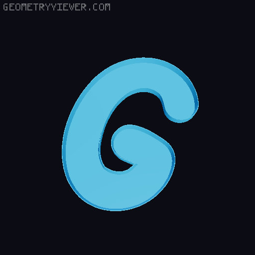 Glowing WLED or LED all alphabet letters and all numbers 8.5 cm high 3D model thumbnail