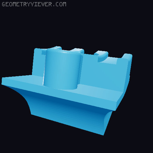 Wooden train (Brio, IKEA...) to Duplo adapters (minimal material design) 3D model thumbnail