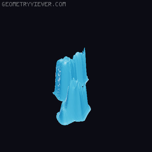 Topographic World Map 3D model thumbnail