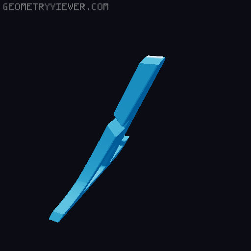 Elegant Book Stand - Extended Rear 3D model thumbnail