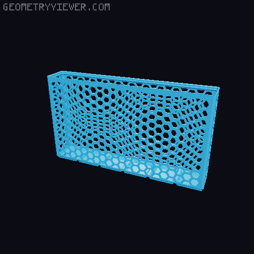 Gridfinity Hex Bins Light (rotated grid) all sizes 3D model thumbnail