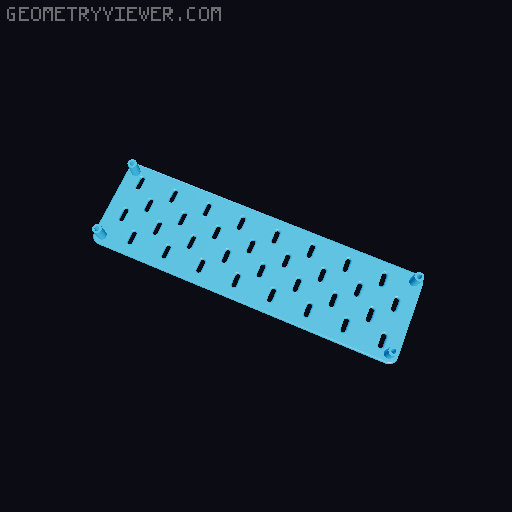 Skadis Pegboard, all sizes 80 to 360mm 3D model thumbnail