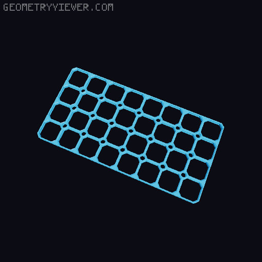 openGrid with Multiboard-compatible screw holes 3D model thumbnail
