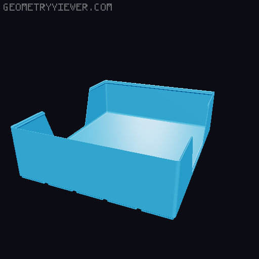 Gridfinity wall cutout collection 3D model thumbnail