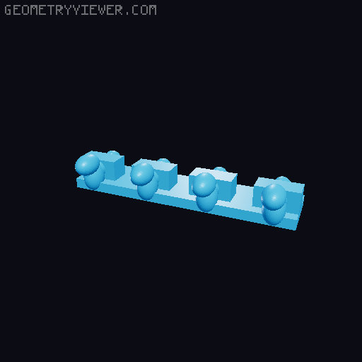 Pack Mules in 2mm Scale 3D model thumbnail