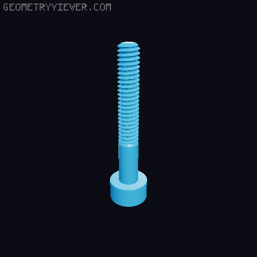 Hundreds of Metric Allen Screws with Cylindrical Head M2 up to M64 3D model thumbnail