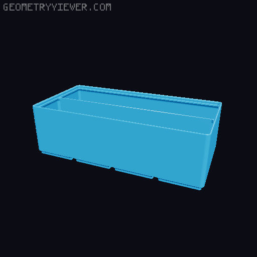 Ikea Alex Gridfinity cable bins (more variants) 3D model thumbnail
