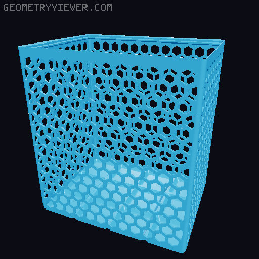 Gridfinity Hex Bins Light all sizes 3D model thumbnail