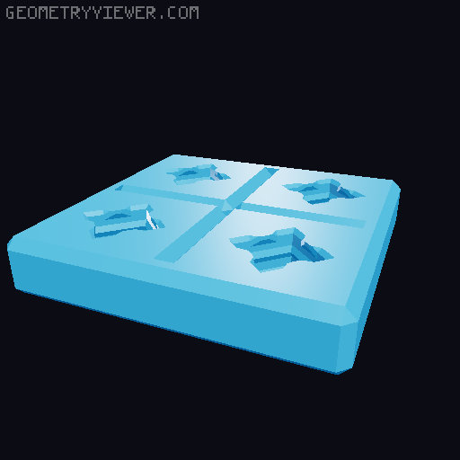 PrintABlok.....longer, wider, diagonaler 3D model thumbnail