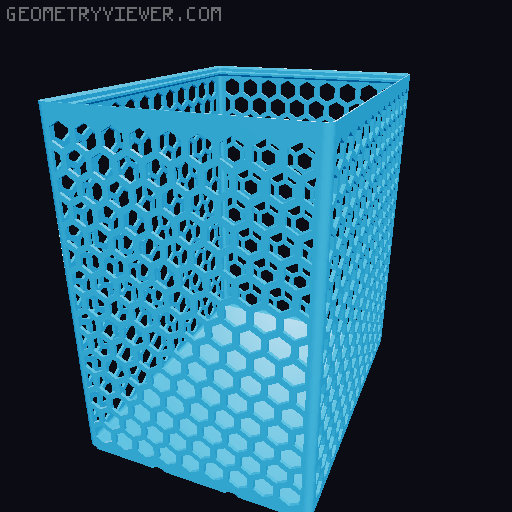 Gridfinity Hex Bins all sizes 3D model thumbnail