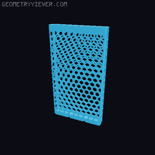 Gridfinity Hex Bins Light all sizes 3D model thumbnail