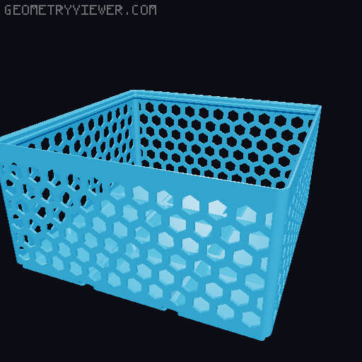 Gridfinity Hex Bins Light all sizes 3D model thumbnail