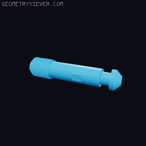 Zinc blaster printed plunger rods and plungers for 25mm or 26mm ID PT 3D model thumbnail