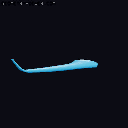 chubby airbus a350 plane 3D model thumbnail